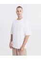 Camiseta Oversize Manga Corta Jeffrey  Para Hombre Blanco Atmos de Atmos