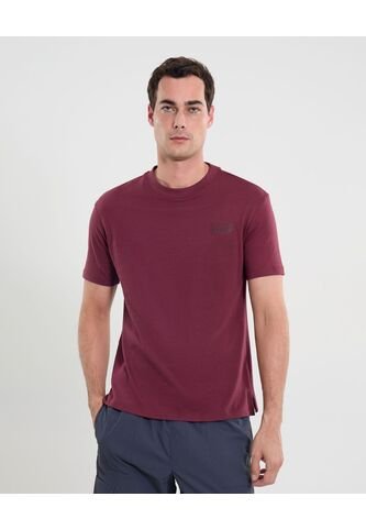 Camiseta Para Hombre Manga Corta Cuello Redondo Color Vino Marca Atmos #32090220 Atmos