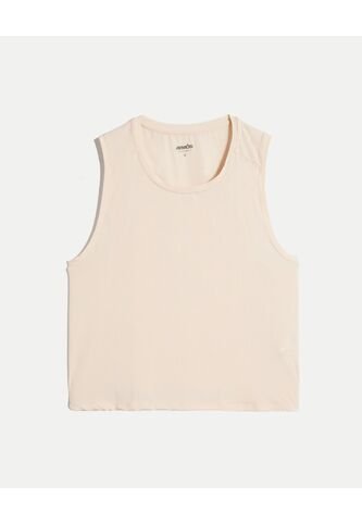 Camiseta Para Mujer Manga Sisa Cuello Redondo Color Crema Marca Atmos #31090275 Atmos