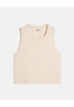 Camiseta Para Mujer Manga Sisa Cuello Redondo Color Crema Marca Atmos #31090275