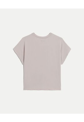 Camiseta Para Mujer Manga Corta Cuello Redondo Color Gris Marca Atmos #31090278