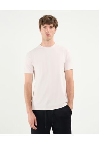 Camiseta Para Hombre Manga Corta Cuello Redondo Color Beige Marca Atmos #32090200 Atmos