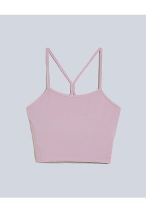 Crop Top Para Mujer Manga Sisa Color Rosa Marca Atmos #31090155
