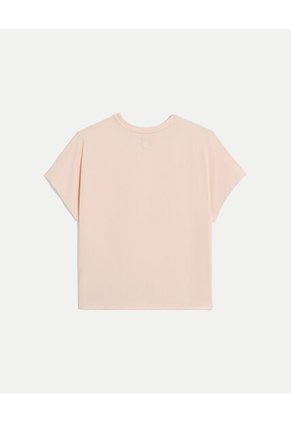 Camiseta Para Mujer Manga Corta Cuello Redondo Color Crema Marca Atmos #31090277