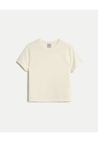 Camiseta Para Mujer Manga Corta Cuello Redondo Color Marfil Marca Atmos #31090293 Atmos