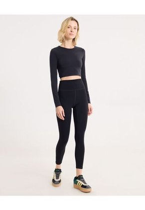 Camiseta Para Mujer Manga Larga Cuello Redondo Color Negro Marca Atmos #31090296