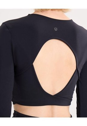 Camiseta Para Mujer Manga Larga Cuello Redondo Color Negro Marca Atmos #31090296