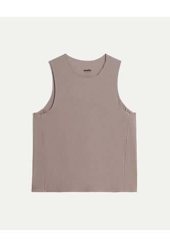 Camiseta Para Mujer Manga Sisa Cuello Redondo Color Mocca Marca Atmos #31090308 Atmos