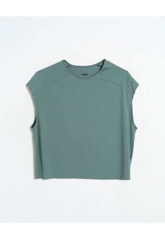Camiseta  Para Mujer Manga Corta Cuello Redondo Color Verde Marca Atmos #31090343 Atmos