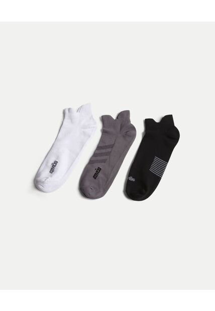 Pack X3 Medias Tobilleras X3 Para Hombre Blanco Atmos