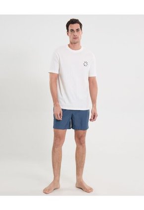 Pantaloneta De Baño Con Cordón  Para Hombre Azul Atmos