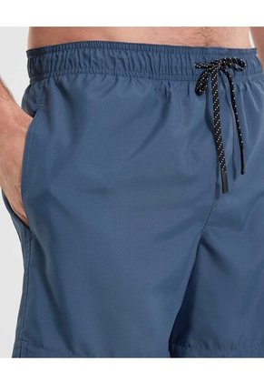 Pantaloneta De Baño Con Cordón  Para Hombre Azul Atmos
