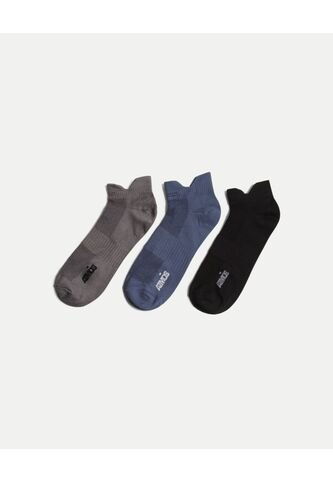 Pack X3 Medias Tobilleras X3 Para Hombre Azul Atmos Atmos