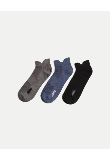 Pack X3 Medias Tobilleras X3 Para Hombre Azul Atmos