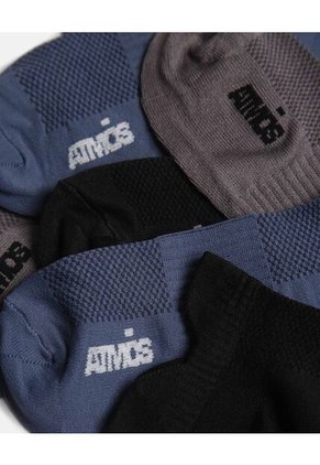 Pack X3 Medias Tobilleras X3 Para Hombre Azul Atmos