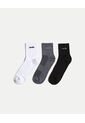 Pack X3 Medias Caña Corta Microfibra X3 Para Hombre Gris Atmos de Atmos