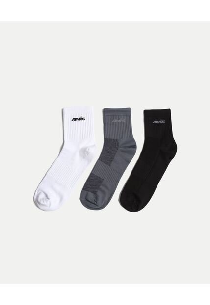 Pack X3 Medias Caña Corta Microfibra X3 Para Hombre Gris Atmos