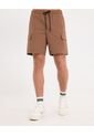 Short Cargo Con Cordón Ajustable  Para Hombre Café Atmos de Atmos