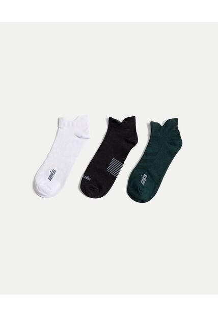 Pack X3 Medias Tobilleras X3 Para Hombre Verde Atmos