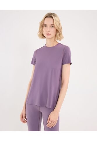 Camiseta Deportiva Manga Corta  Para Mujer Morado Atmos Atmos