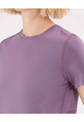 Camiseta Deportiva Manga Corta  Para Mujer Morado Atmos