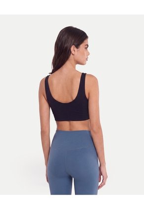 Top Soporte Medio Aerius  Para Mujer Negro Atmos