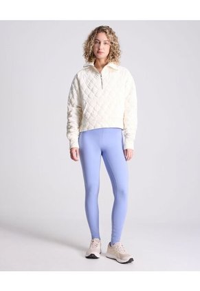 Chaqueta Acolchada Cuello Alto  Para Mujer Marfil Atmos