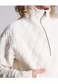 Chaqueta Acolchada Cuello Alto  Para Mujer Marfil Atmos de Atmos