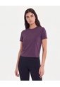 Camiseta Boxy Con Bonding  Para Mujer Morado Atmos de Atmos