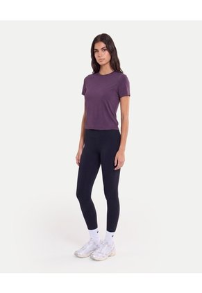 Camiseta Boxy Con Bonding Para Mujer Morado Atmos