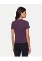 Camiseta Boxy Con Bonding  Para Mujer Morado Atmos de Atmos