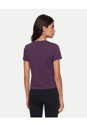 Camiseta Boxy Con Bonding Para Mujer Morado Atmos