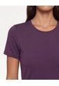 Camiseta Boxy Con Bonding  Para Mujer Morado Atmos de Atmos