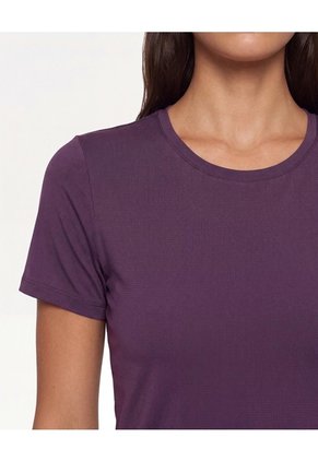 Camiseta Boxy Con Bonding Para Mujer Morado Atmos