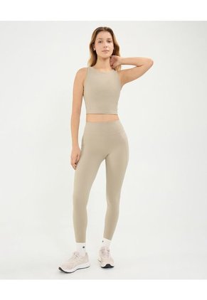 Camiseta Para Mujer Crop Top Color Beige Marca Atmos #31090165