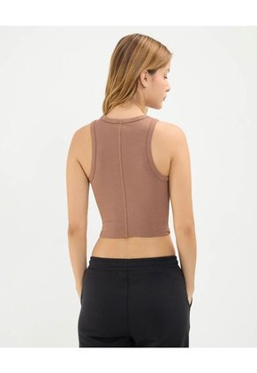 Camiseta Para Mujer Crop Top Color Café Marca Atmos #31090208