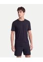 Camiseta Basica Training Nylflow  Para Hombre Negro Atmos de Atmos