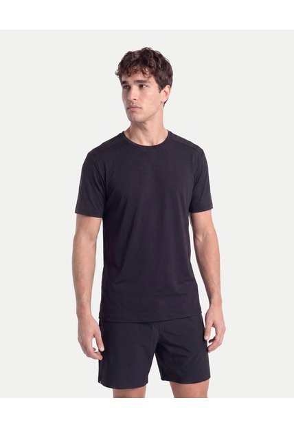 Camiseta Basica Training Nylflow  Para Hombre Negro Atmos