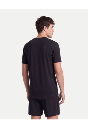 Camiseta Basica Training Nylflow Para Hombre Negro Atmos