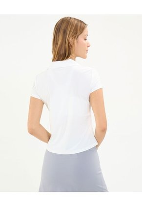 Polo Para Mujer Manga Corta Color Marfil Marca Atmos #31110007