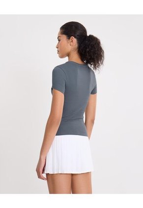 Camiseta Para Mujer Manga Corta Cuello Redondo Color Gris Marca Atmos #31090256