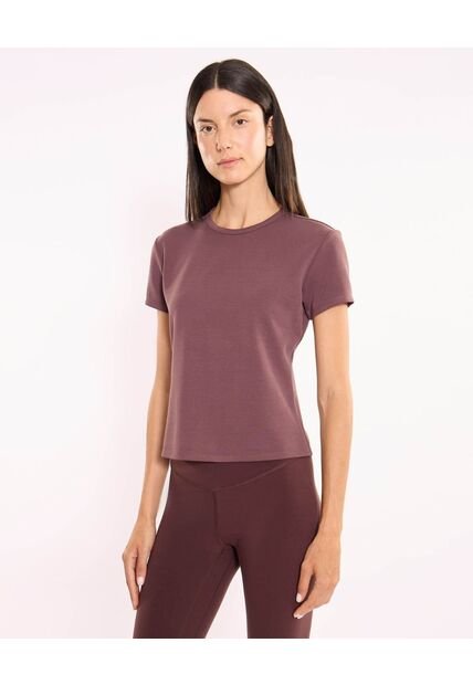 Camiseta Para Mujer Manga Corta Cuello Redondo Color Café Marca Atmos #31090270