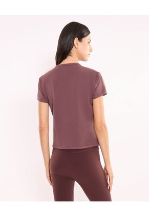 Camiseta Para Mujer Manga Corta Cuello Redondo Color Café Marca Atmos #31090270