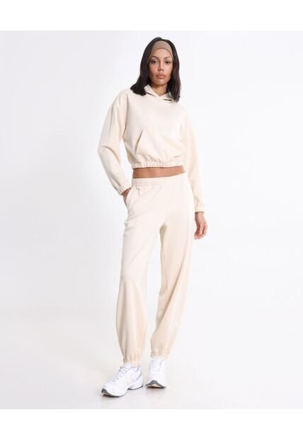 Buzo  Para Mujer Hoodie Color Crema Marca Atmos #31060087