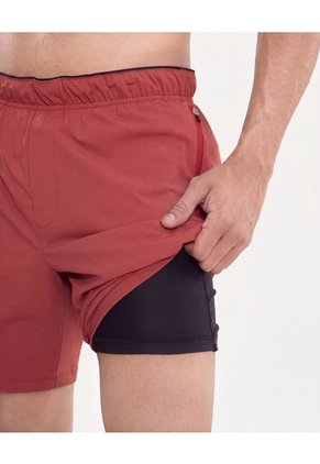 Short Training Con Biker Interno De 7 Pulgadas  Para Hombre Terracota Atmos
