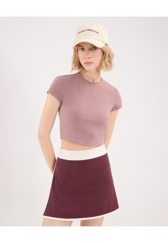 Camiseta Para Mujer Manga Corta Cuello Redondo Color Lila Marca Atmos #31090223 Atmos