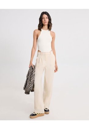 Body Para Mujer Manga Sisa Color Crema Marca Atmos #31200017