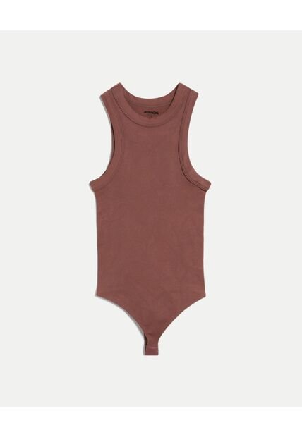 Body Para Mujer Manga Sisa Color Café Marca Atmos #31200016