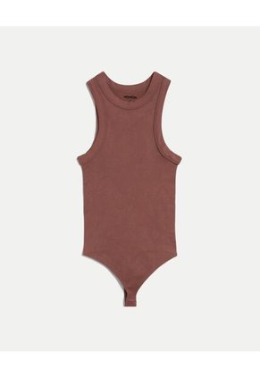 Body Para Mujer Manga Sisa Color Café Marca Atmos #31200016