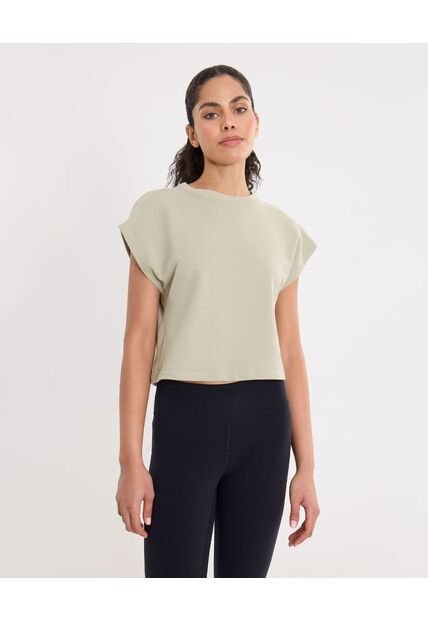 Camiseta Para Mujer Manga Corta Cuello Redondo Color Verde Marca Atmos #31090253